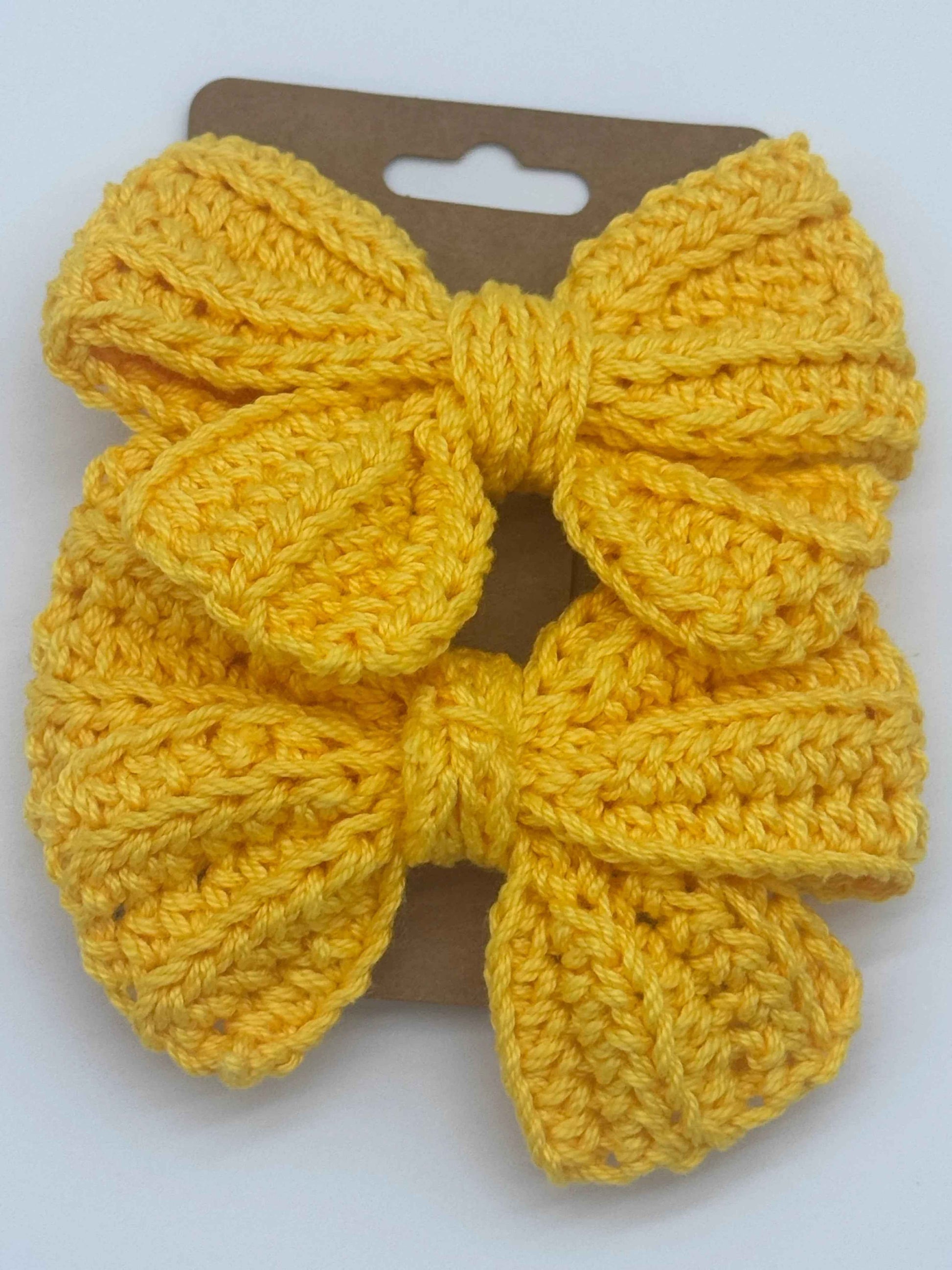 Handcrafted Crochet Bow | Unique Hair Accessories - C2 Creations LLC ~ Blessings Grow Meadows