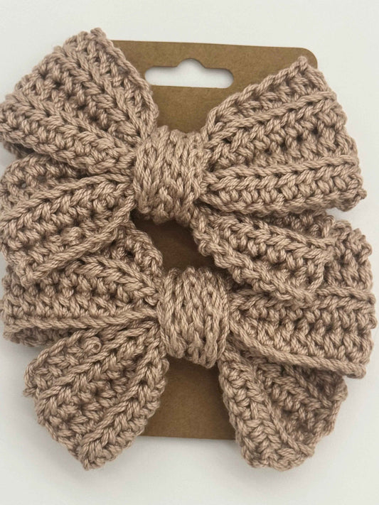 Handcrafted Crochet Bow | Unique Hair Accessories - C2 Creations LLC ~ Blessings Grow Meadows