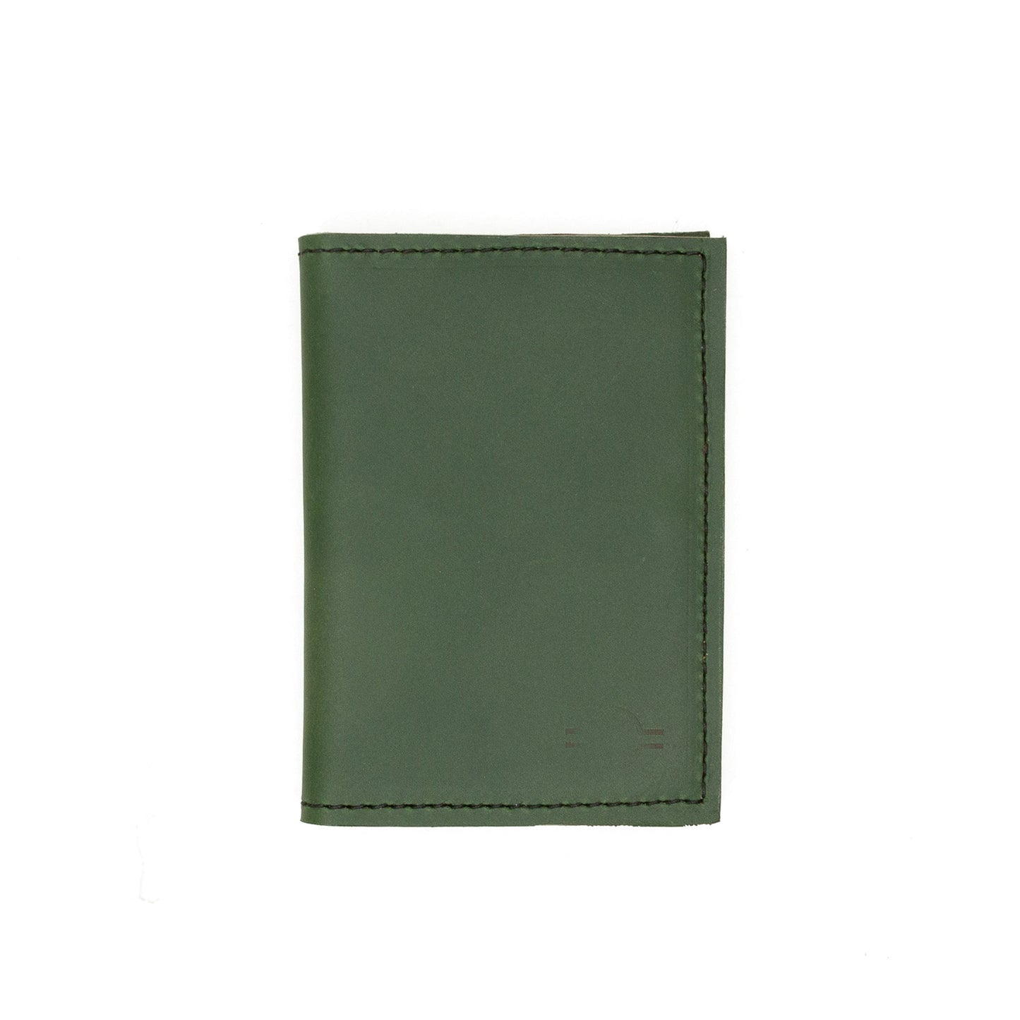 Rebekah Scott Designs Pine passport wallet with multiple card slots and secure zipper closure, made of durable leather.
