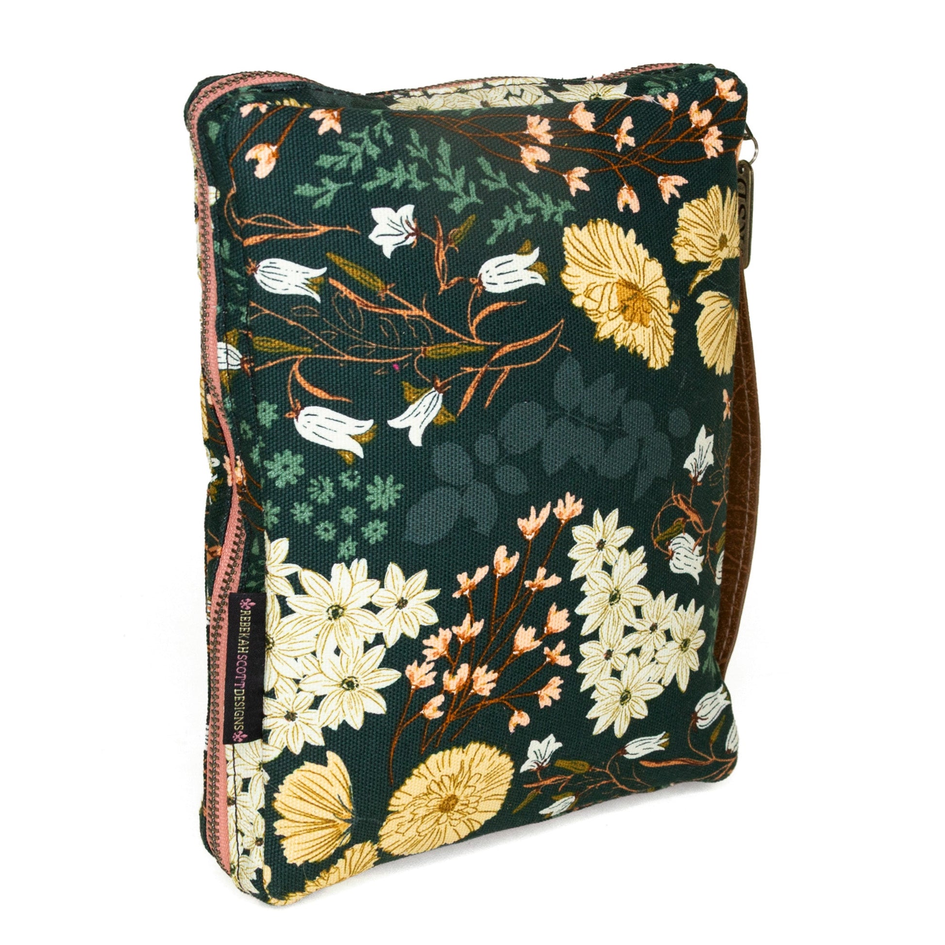 Slim Buttercup Bible cover by Rebekah Scott Designs featuring soft yellow material and a secure zipper closure.