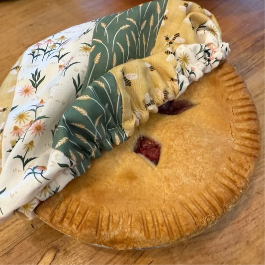 Small bowl and banneton covers from Five Oaks Farm, showcasing woven fabric covers for bread proofing and storage.
