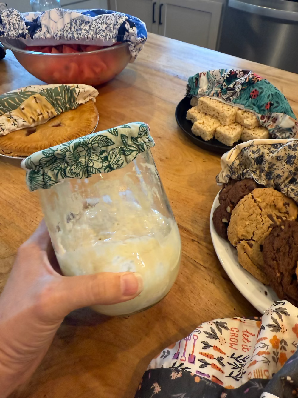 Farm-style jar covers from Five Oaks Farm with rustic design, perfect for preserving or decorating jars.