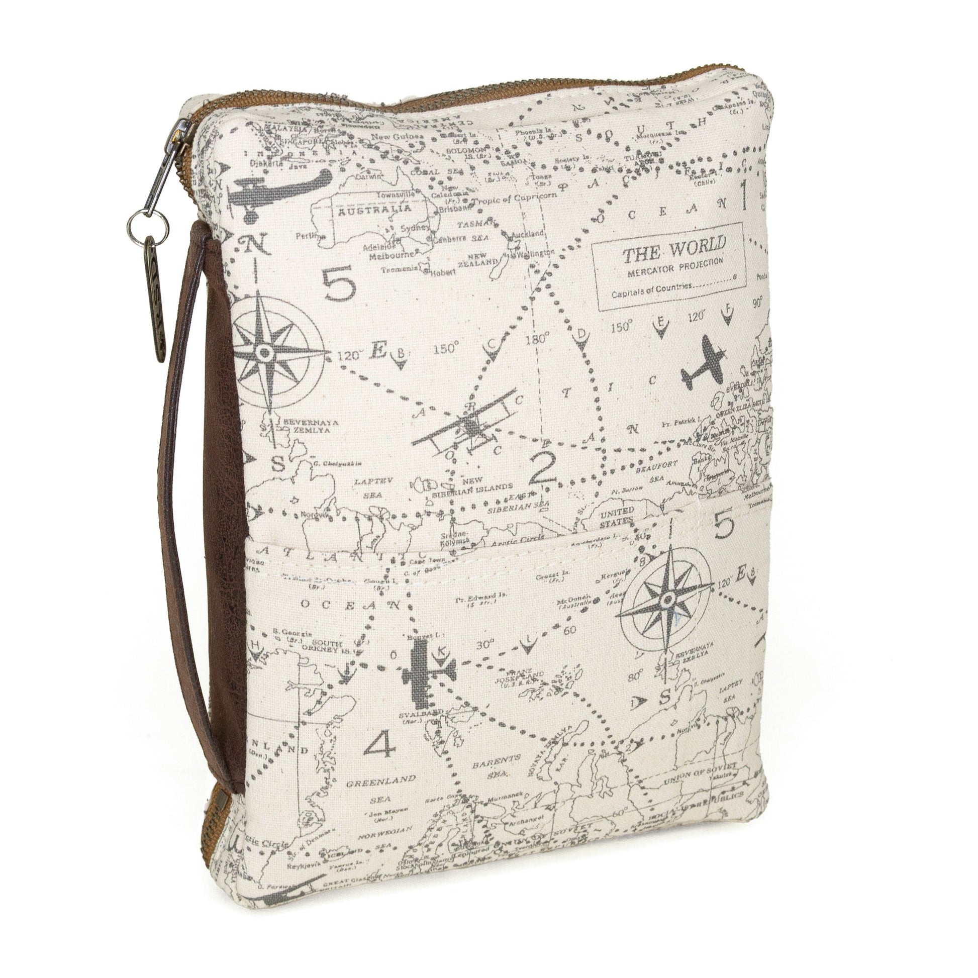Slim Bible cover with airplane design by Rebekah Scott Designs, featuring a sleek, durable cover perfect for travel and personal devotion.