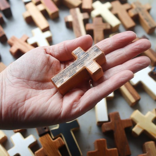 Handmade Wooden Pocket Crosses - Dennehey Design Co. ~ Blessings Grow Meadows