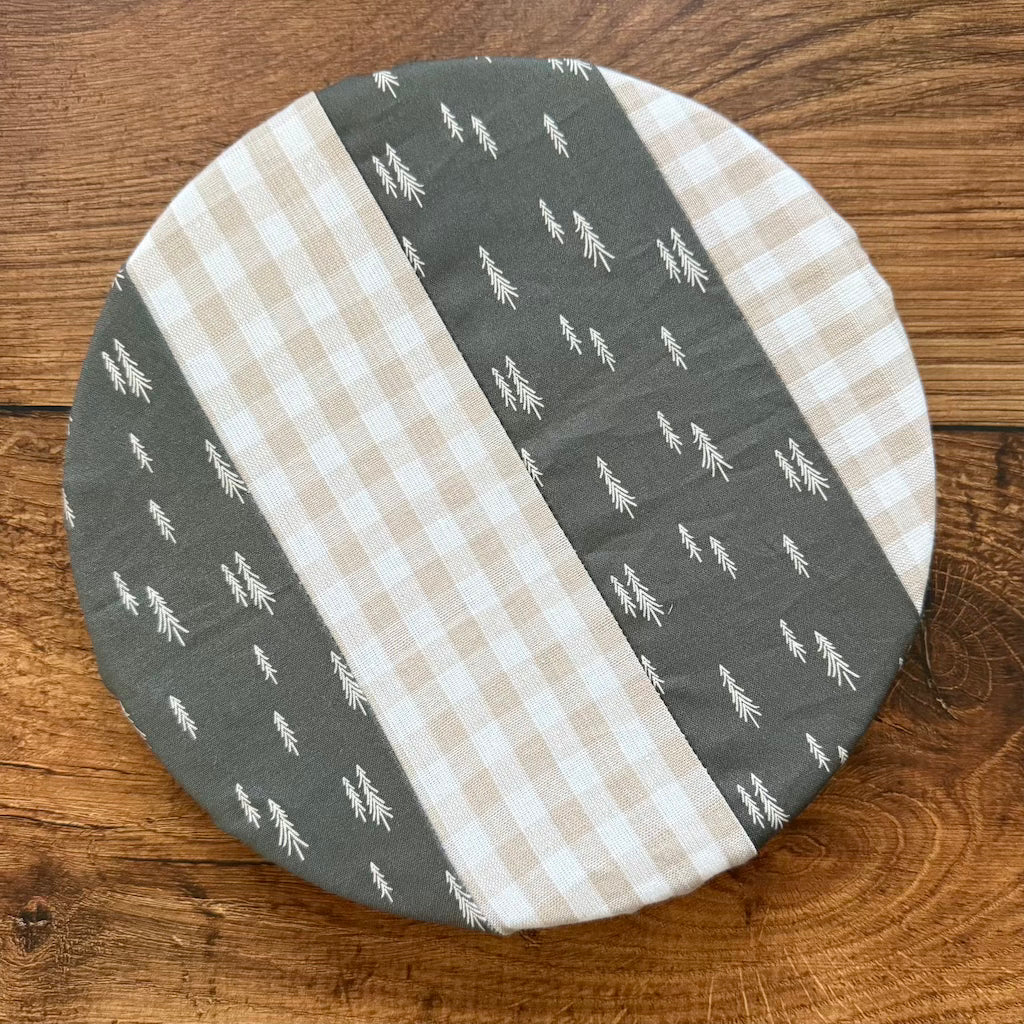 Small bowl and banneton covers from Five Oaks Farm, natural fabric covers for bread proofing baskets.
