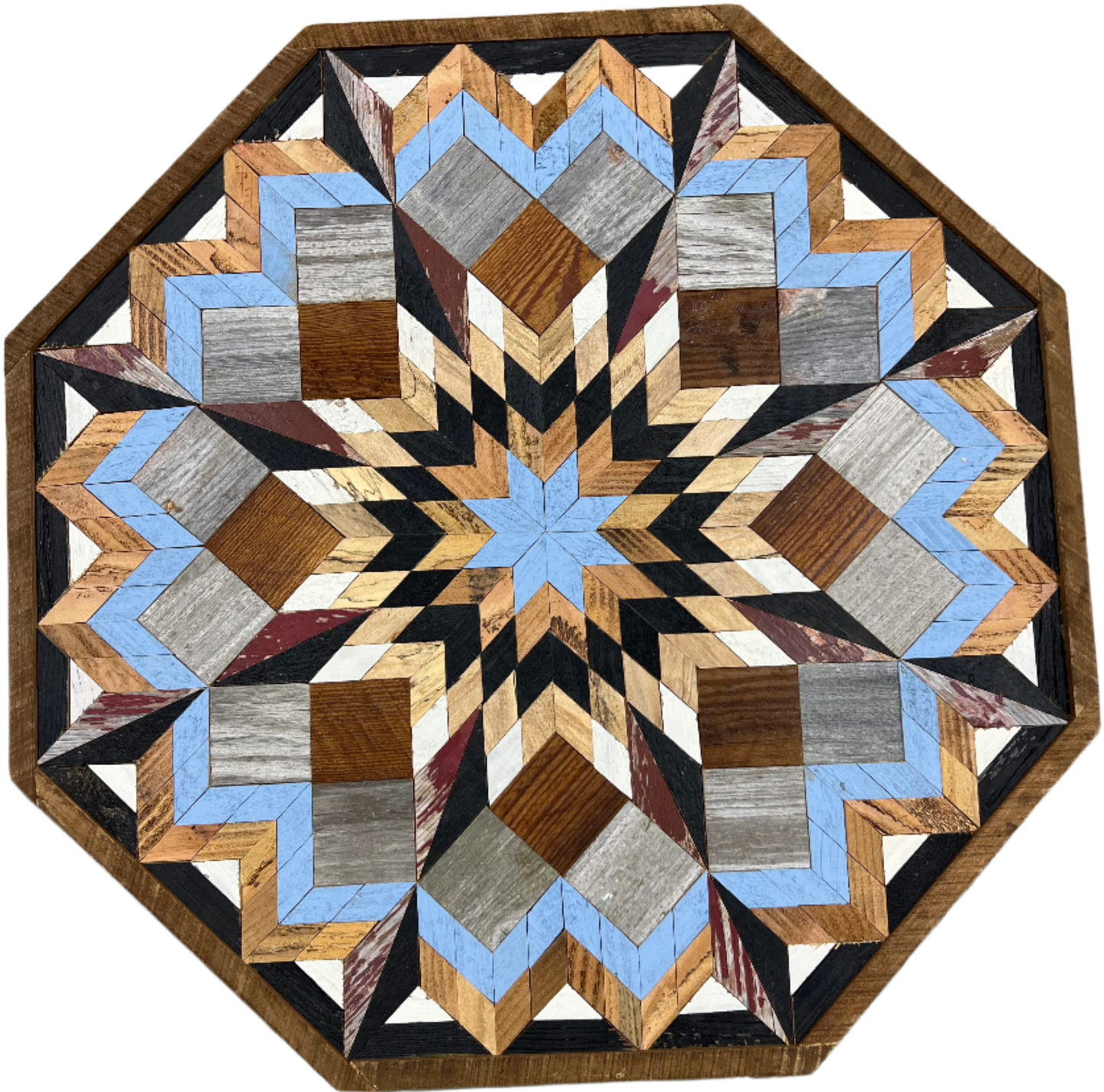 Amish Handmade Barn Quilt - Octagon (30.5 in x 30.5 in x 1 in)