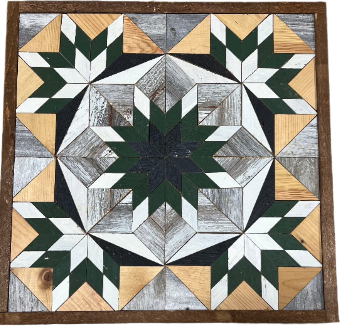 Amish Handmade Barn Quilt - Square (20.75 in x 20.75 in x 1 in)