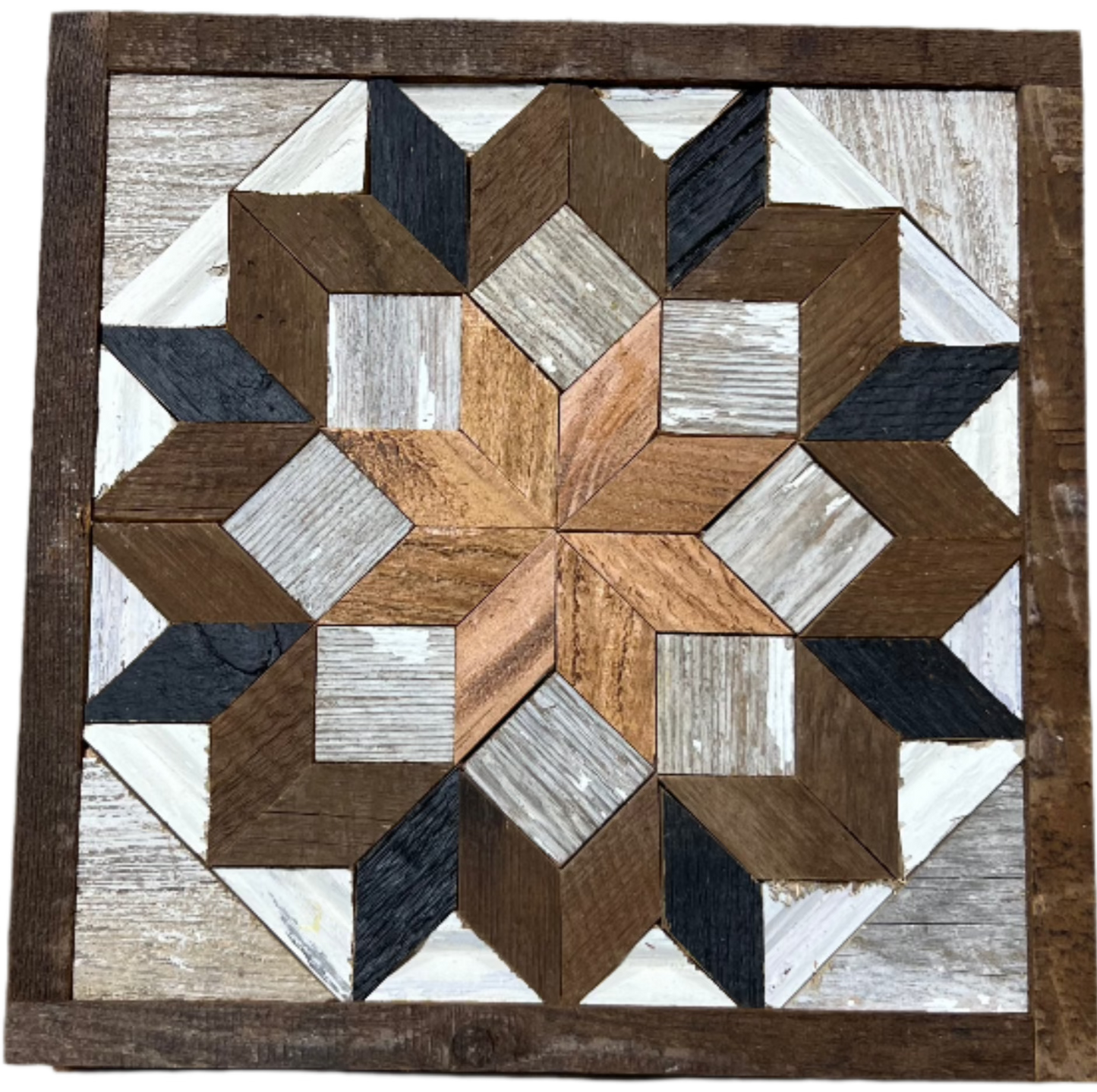 Amish Handmade Barn Quilt - Square (10.5 in x 10.5 in x 1 in)