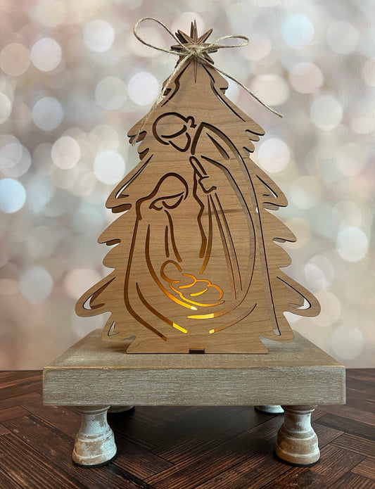 Nativity Scene with Votive Candle - Blessings Grow Meadows