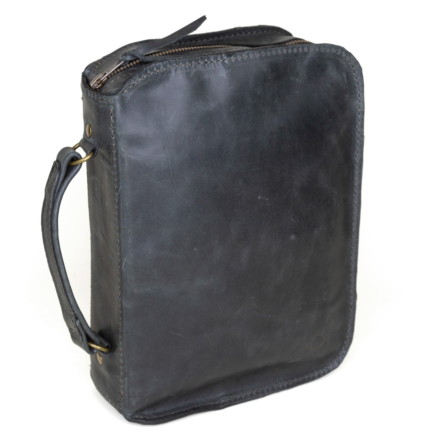 Rebekah Scott Designs 1948 Bible Cover in Raven color, featuring durable fabric and decorative stitching for protection and style.