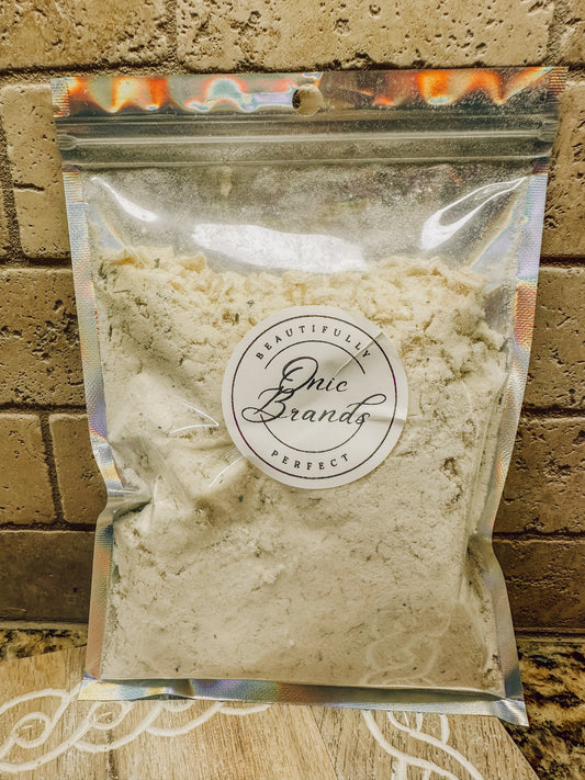 Creamy potato soup mix from Onic Brands LLC featuring a prepared bowl of hearty, creamy potato soup with fresh ingredients.