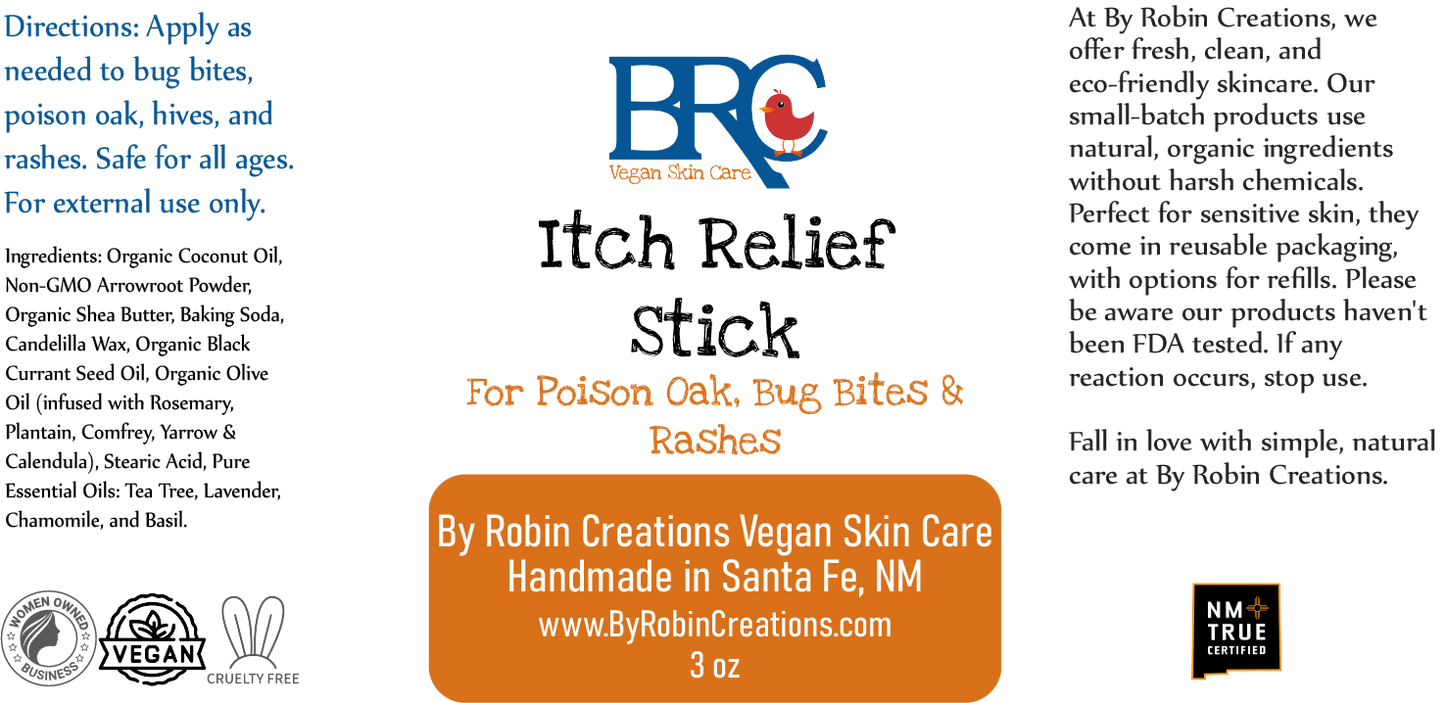 Bug Bite & Rash Itch Relief Stick - Plastic Tube - Blessings Grow Meadows