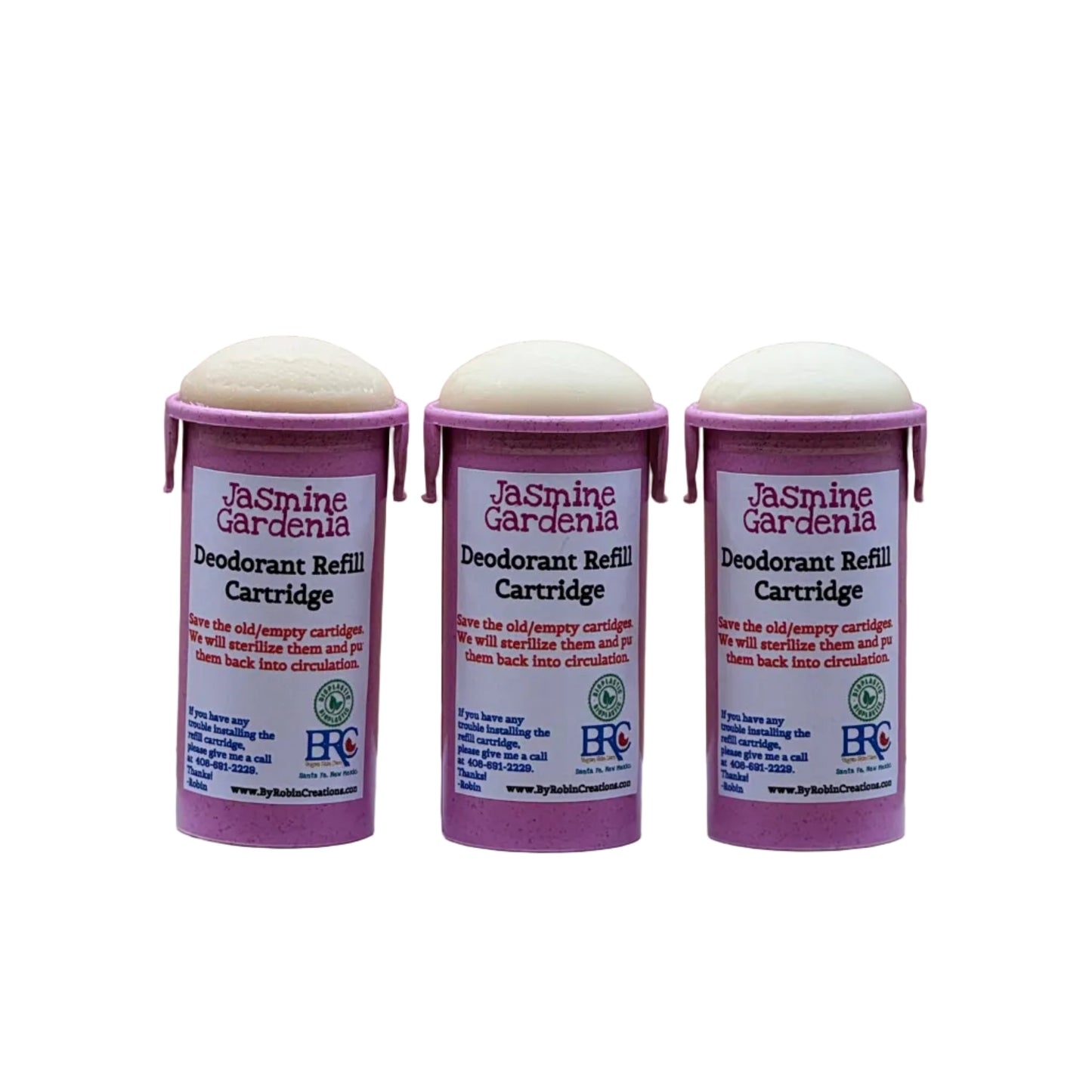 By Robin Creations natural probiotic deodorant in new packaging, showing the sleek stick and fresh design.