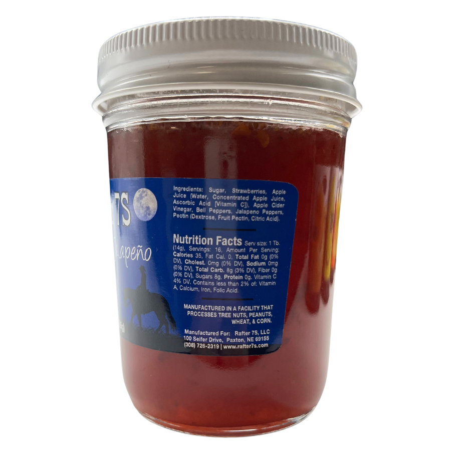 Strawberry Jalapeno Jelly | 8 oz | Rafter 7S - BuyNebraska.com ~ Blessings Grow Meadows