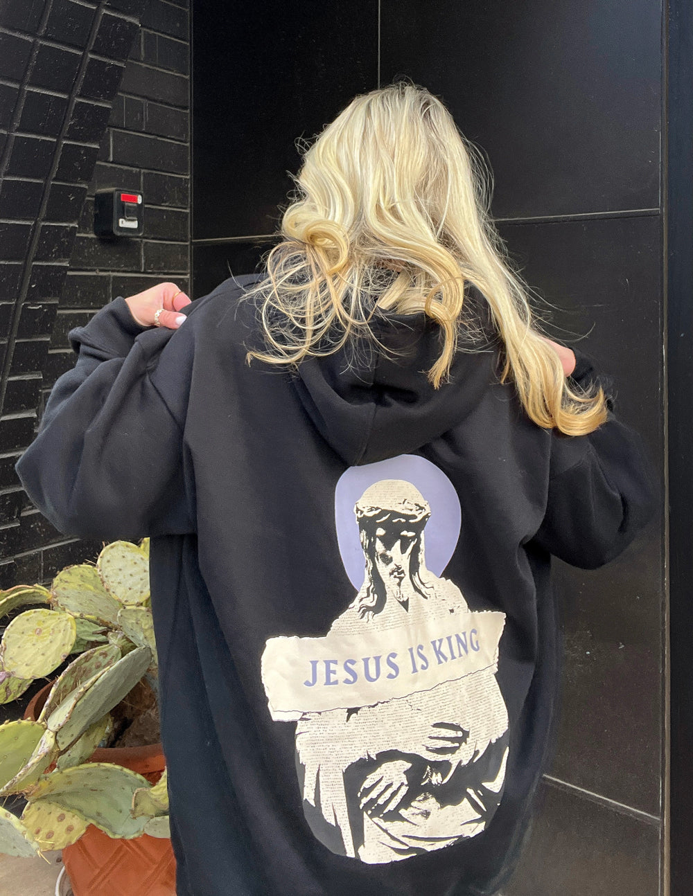 Jesus Is King Black Unisex Hoodie - Blessings Grow Meadows