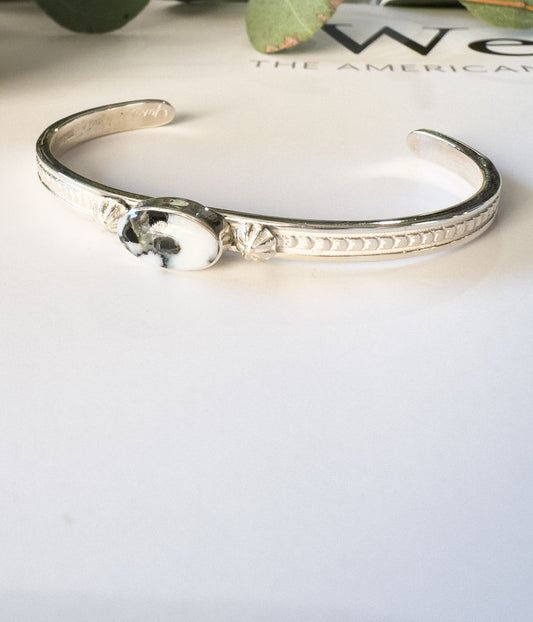 June Delgarito White Buffalo Cuff - Blessings Grow Meadows -