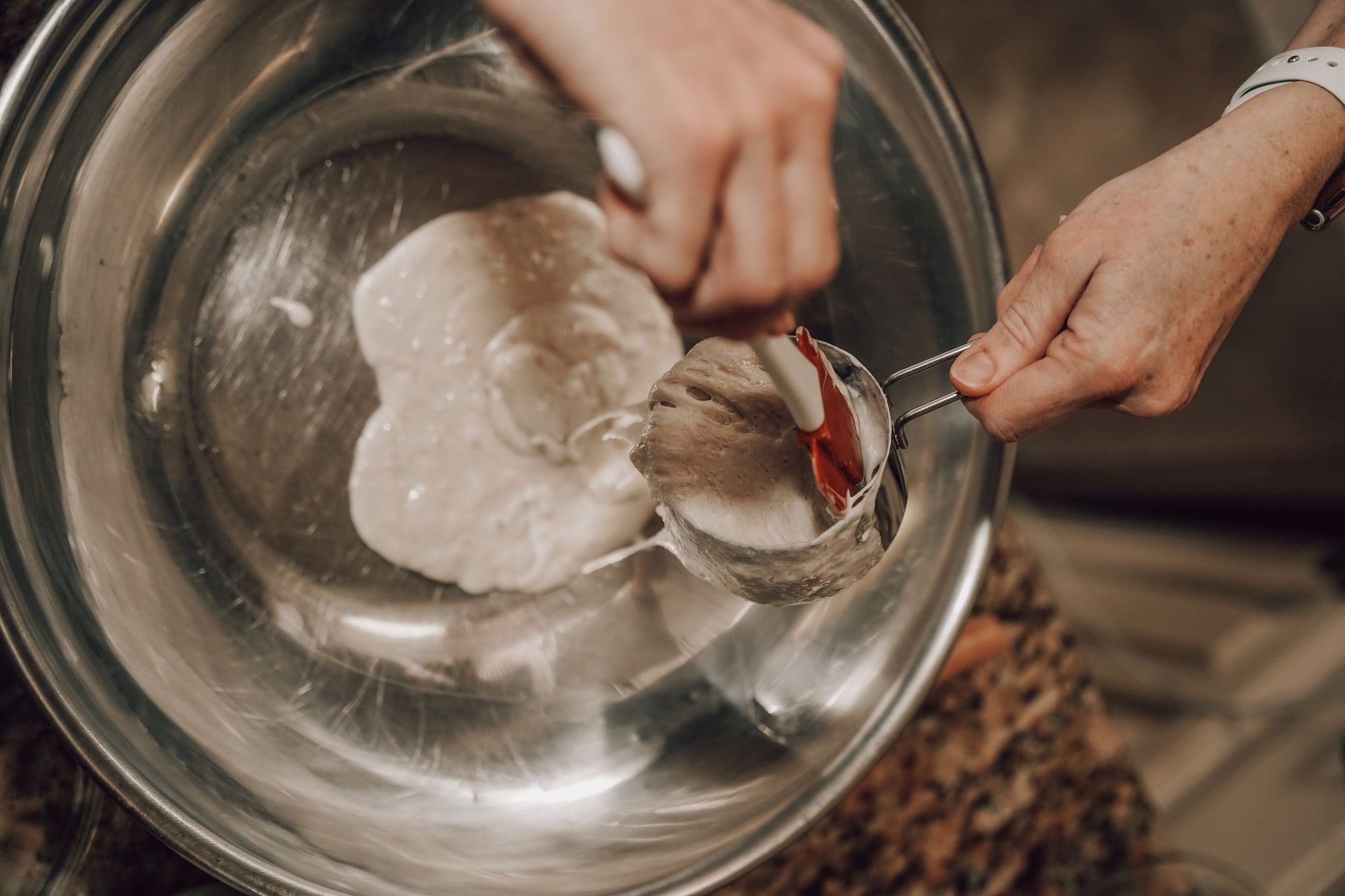 Dehydrated sourdough starter by Onic Brands LLC in a resealable package ready for baking.