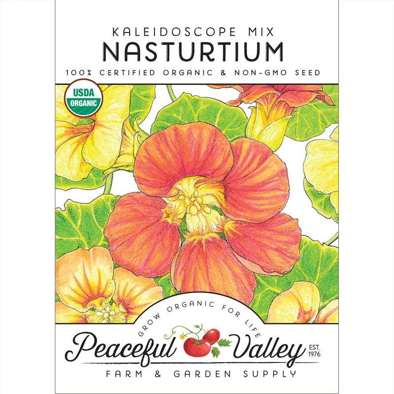 Kaleidoscope Mix Nasturtium Seeds (Organic) - Blessings Grow Meadows