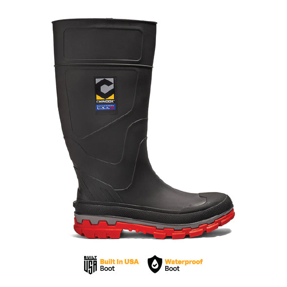 Kickaxe 15" Waterproof Rubber Boot - Grey/Orange - Blessings Grow Meadows