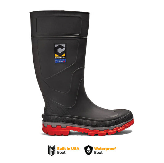 Kickaxe 15" Waterproof Rubber Boot - Grey/Orange - Blessings Grow Meadows