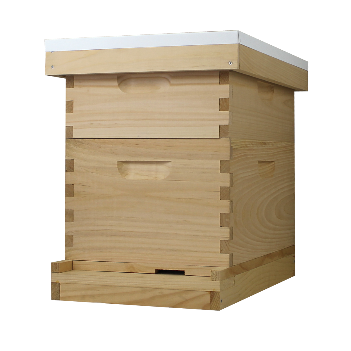 8 Frame Complete Beehive Kit – Fully Assembled (1 Deep & 1 Medium Boxes) Amish-Made with Frames & Wax-Coated Foundations