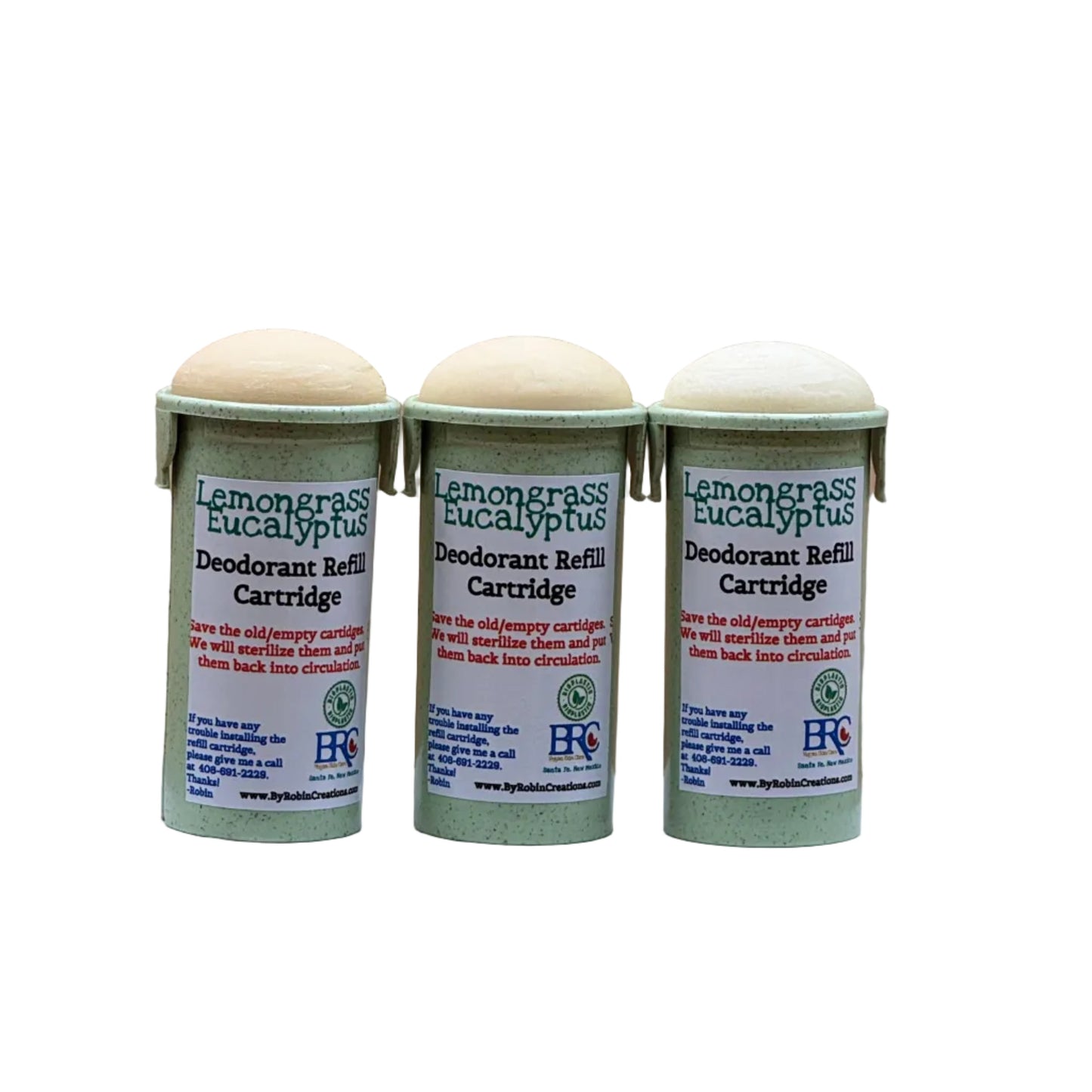 Natural probiotic deodorant by Robin Creations in new packaging, featuring a sleek stick design and fresh, clean branding.