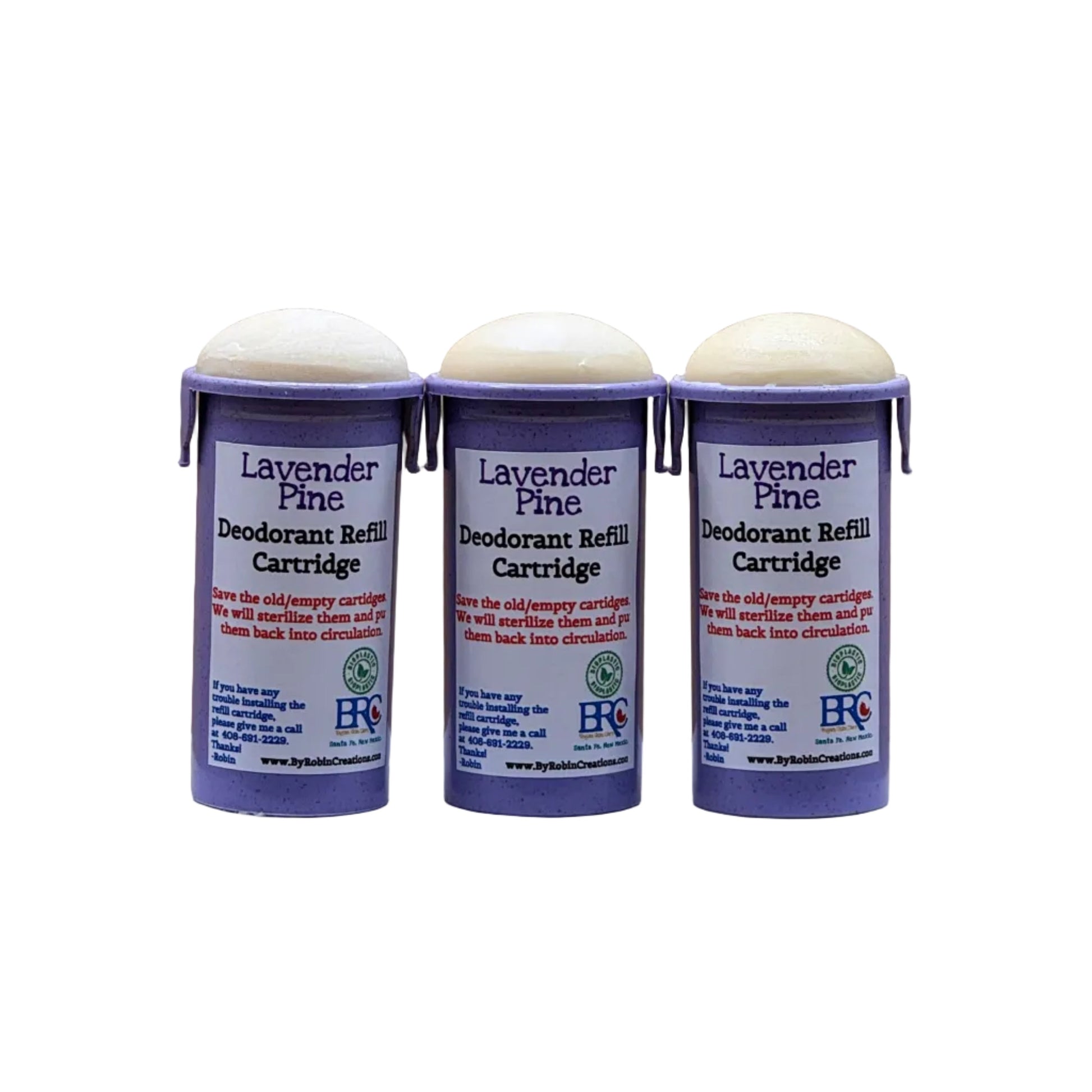Natural probiotic deodorant by Robin Creations in new packaging, showing the sleek stick and fresh design.