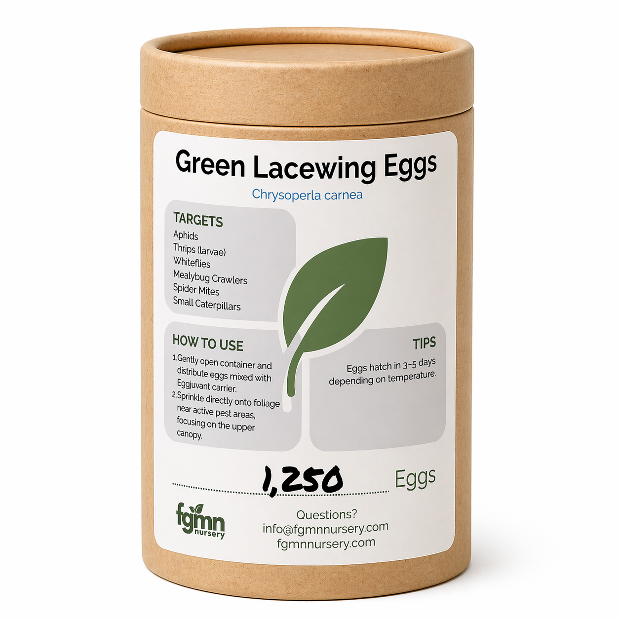 Green lacewing eggs from FGMN Nursery for pest prevention, shown in a detailed close-up image.