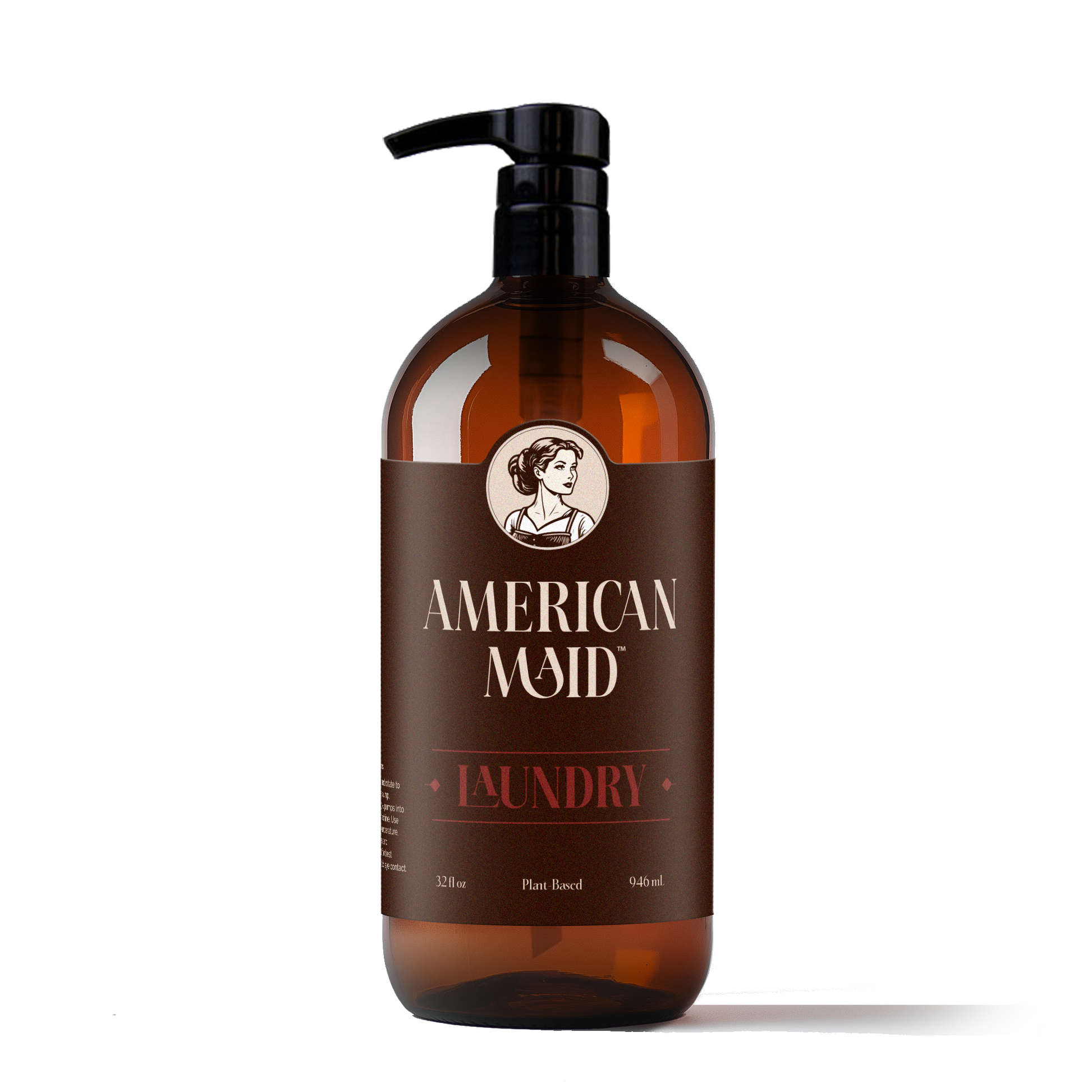 American Maid Laundry Essentials Kit with a clear laundry detergent bottle and cleaning supplies for effective laundry care.