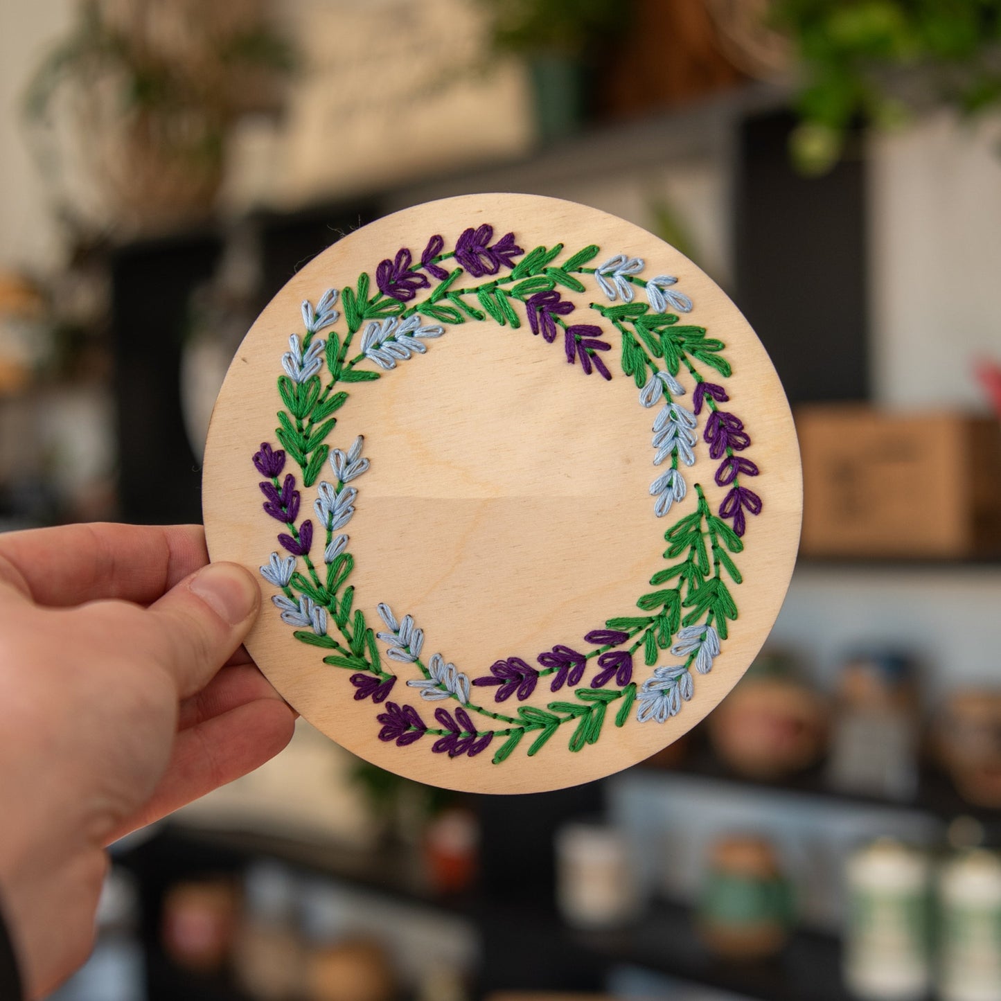 Lavender Wreath Embroidery Kit - Blessings Grow Meadows -