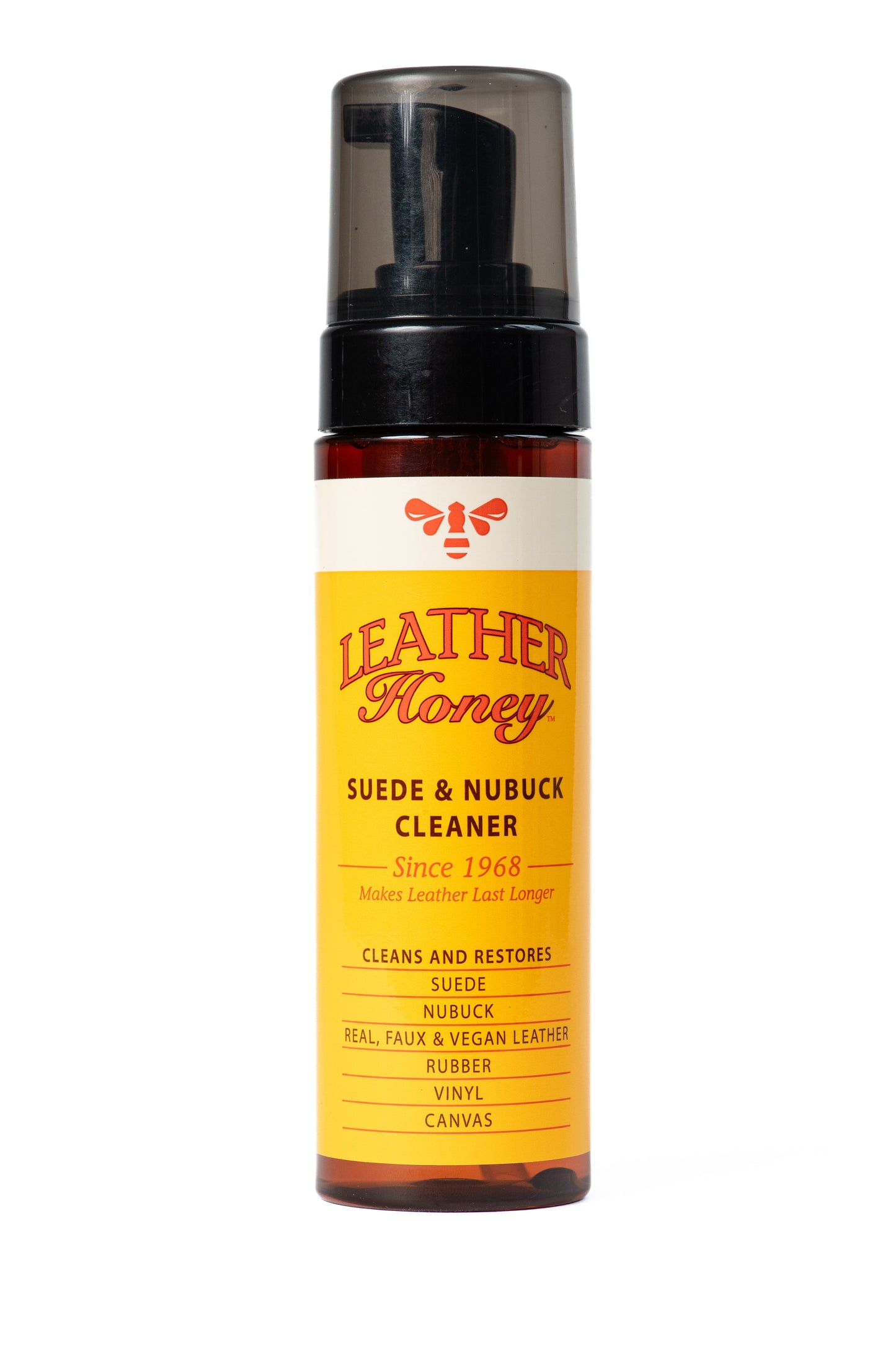 Leather Honey suede and nubuck cleaner bottle, leather care product for cleaning and restoring suede and nubuck leather footwear.
