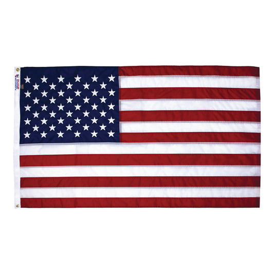 Liberty™ Nylon American flag by Flagman of America, featuring vivid red, white, and blue stripes and stars on durable nylon fabric.