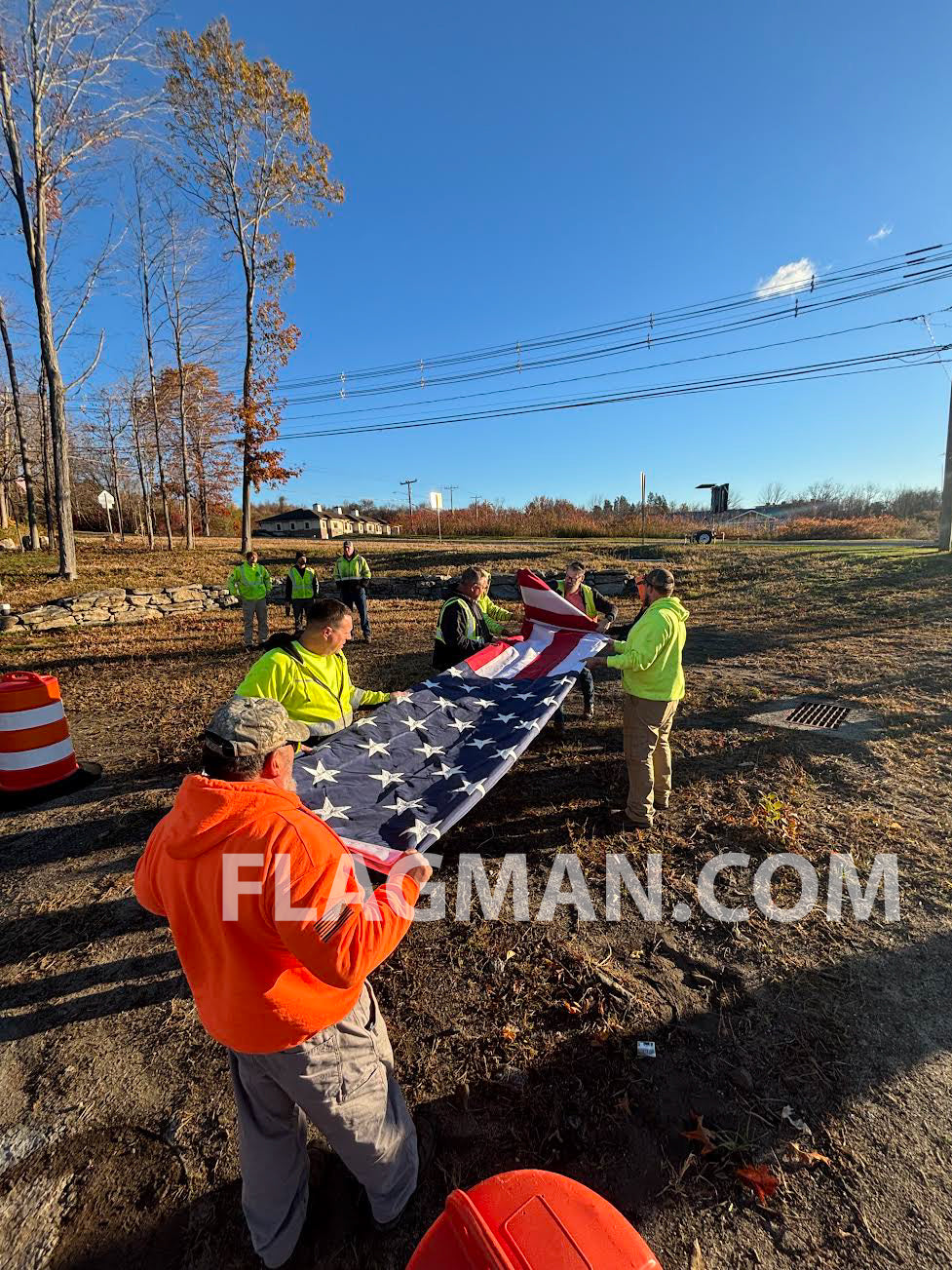 Liberty™ nylon American flag by Flagman of America, featuring vibrant colors and sewn stripes, made in the USA.