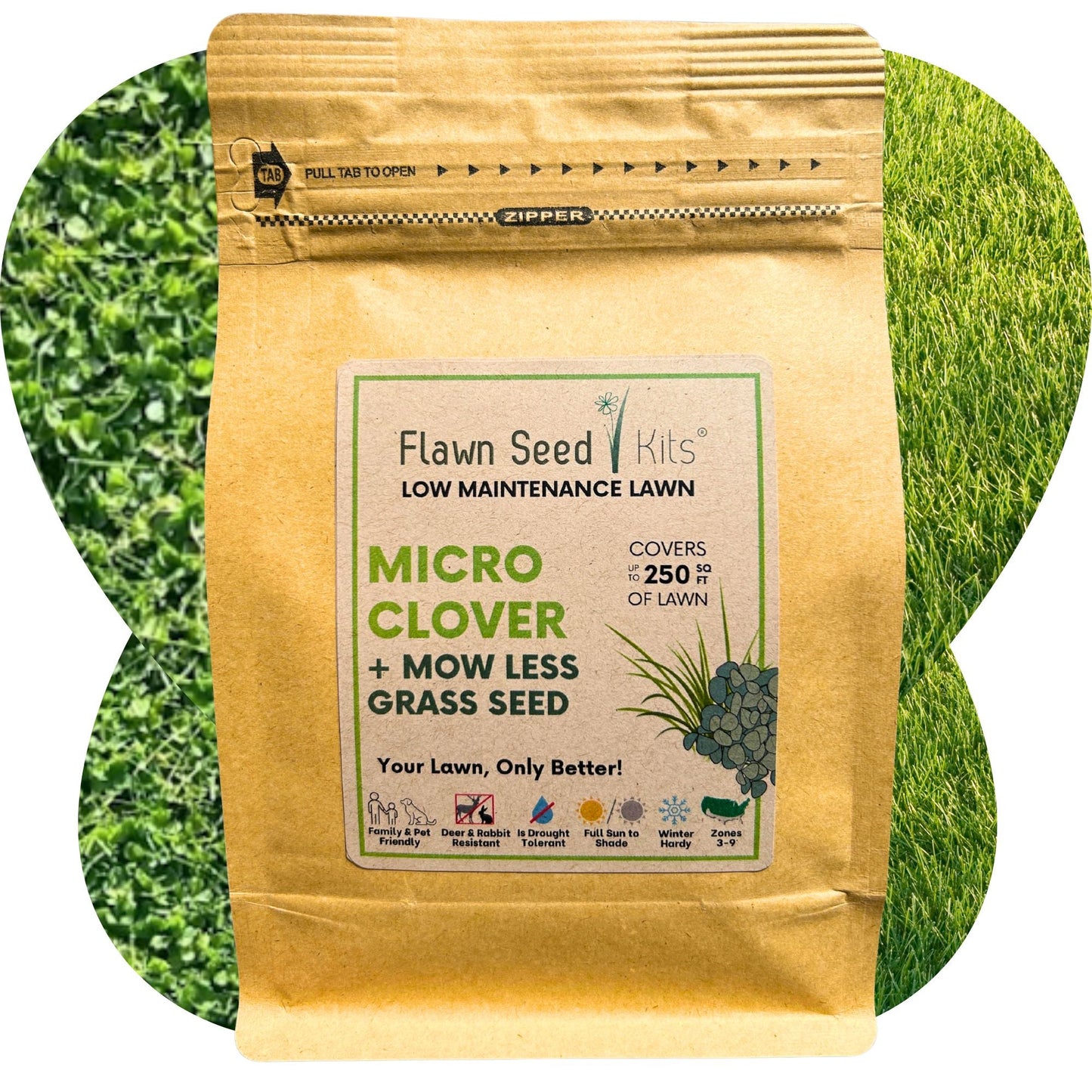 Micro Clover + Mow Less Grass Seed - Blessings Grow Meadows