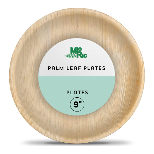 9 Inch Round Palm Leaf Plate (300 Pack) Buy By Box 0.39 each - MicRic ~ Blessings Grow Meadows