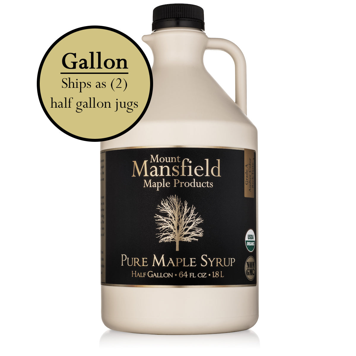 Organic Pure Vermont Maple Syrup- Plastic Jug - Mount Mansfield Maple Products ~ Blessings Grow Meadows