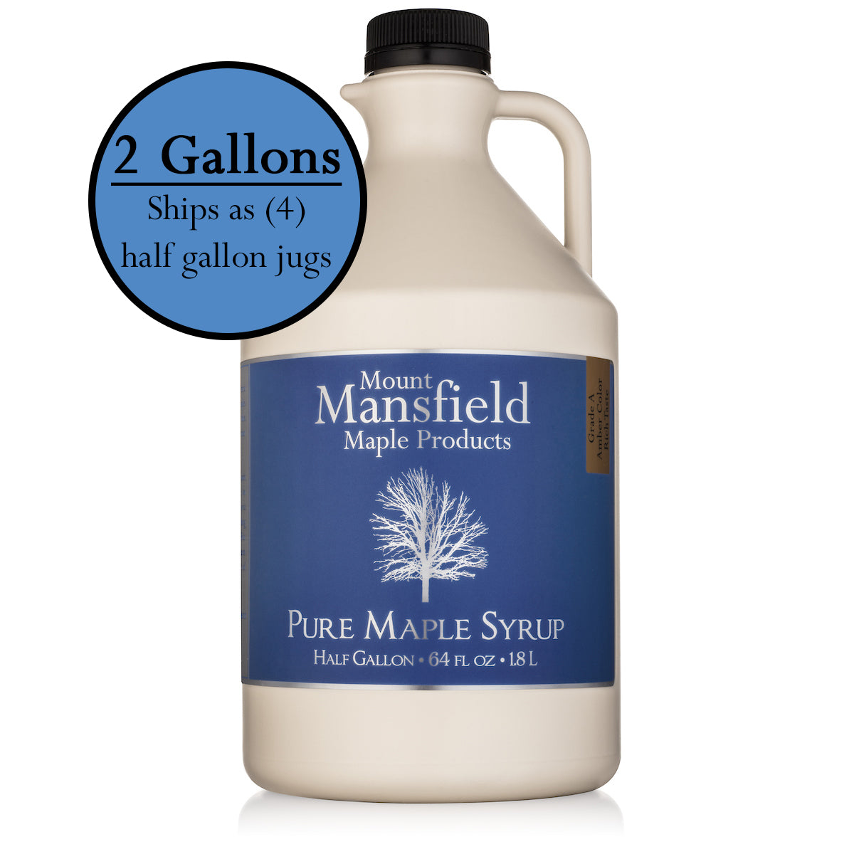 Pure Vermont Maple Syrup- Plastic Jug - Mount Mansfield Maple Products ~ Blessings Grow Meadows