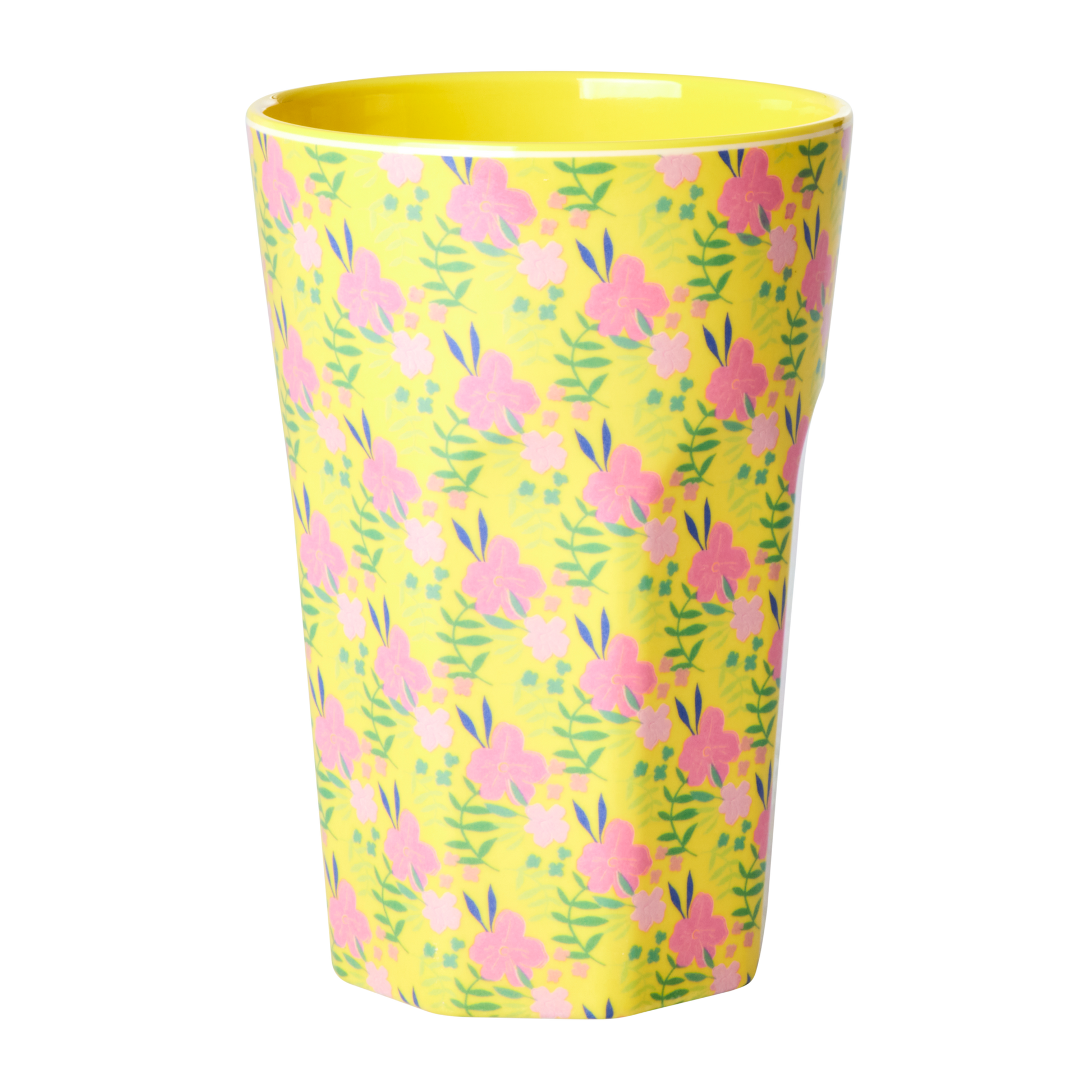 Melamine Tall Cup - Yellow - Sunny Days Print - Blessings Grow Meadows -