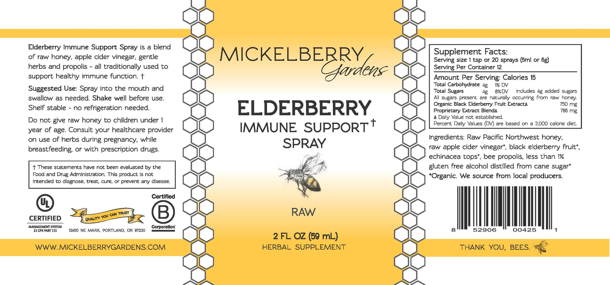Elderberry Immune Support Spray - Mickelberry Gardens ~ Blessings Grow Meadows
