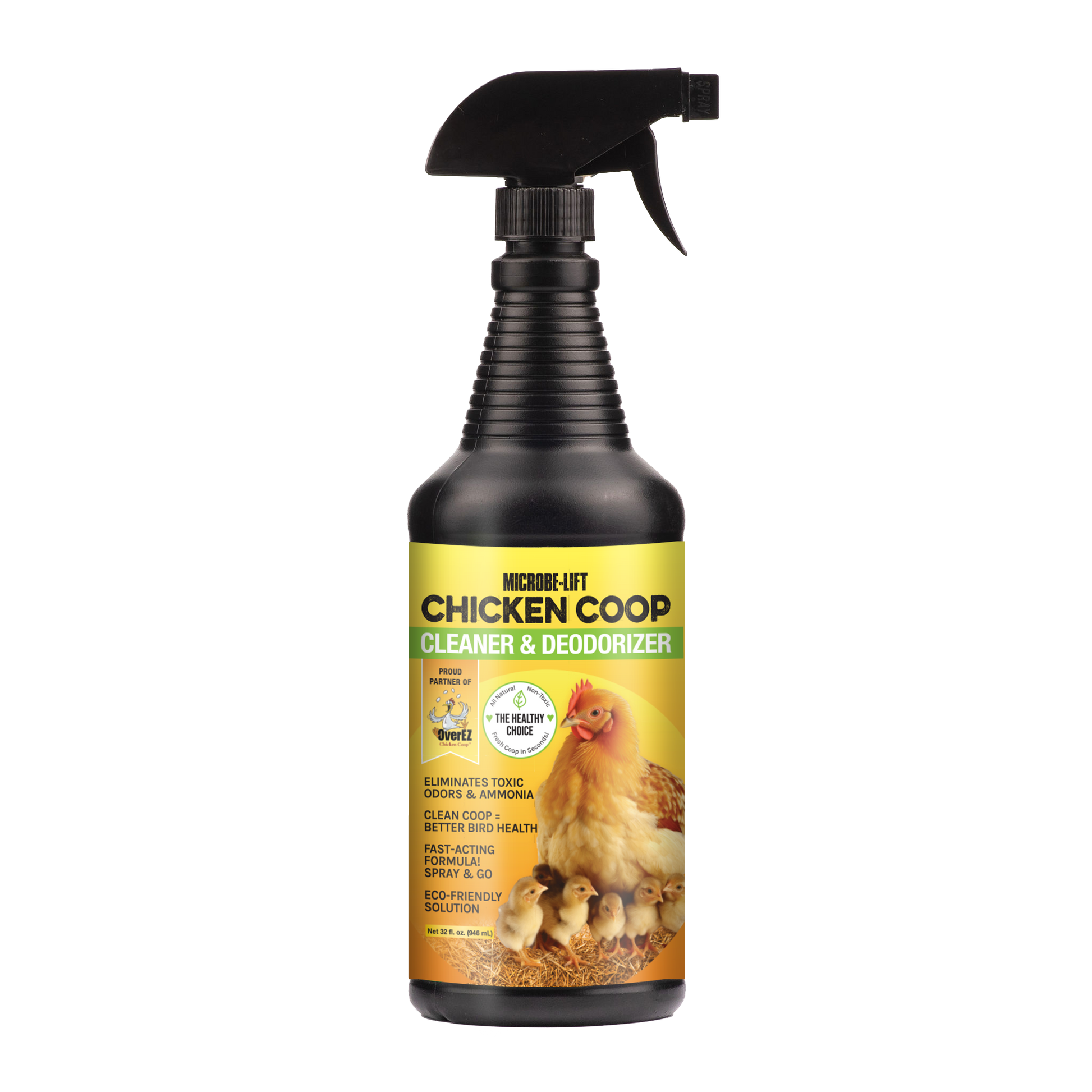 Microbe-Lift Chicken Coop Cleaner & Deodorizer - 32 oz - OverEZ Chicken Coop ~ Blessings Grow Meadows