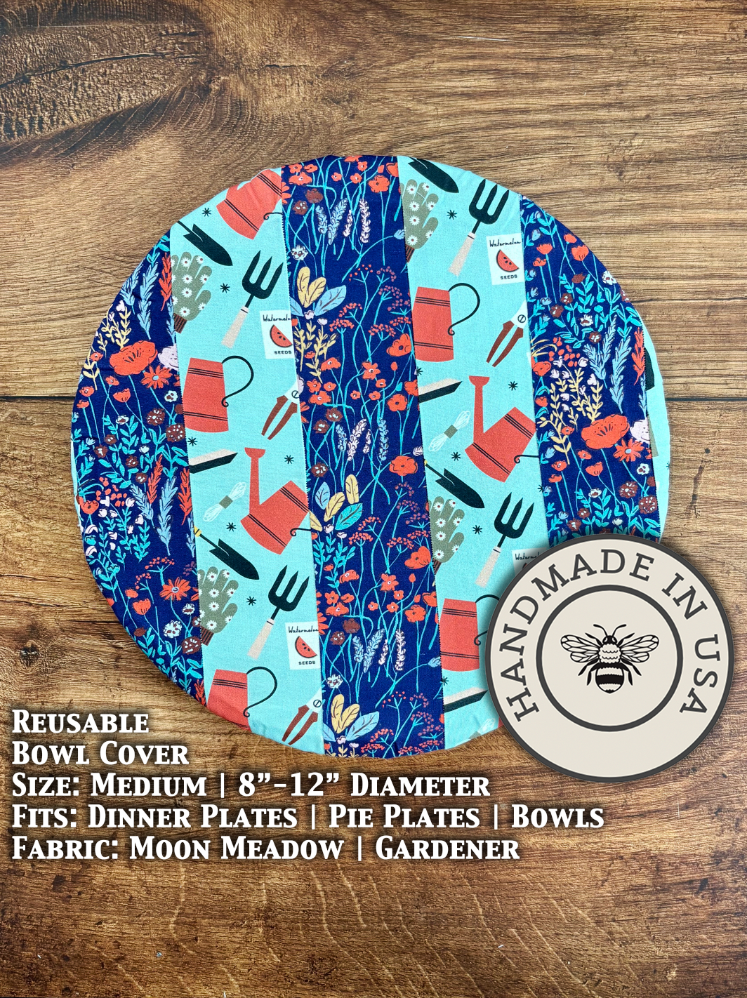 Medium bowl and banneton covers from Five Oaks Farm, featuring rustic fabric covers for bread proofing and storage.