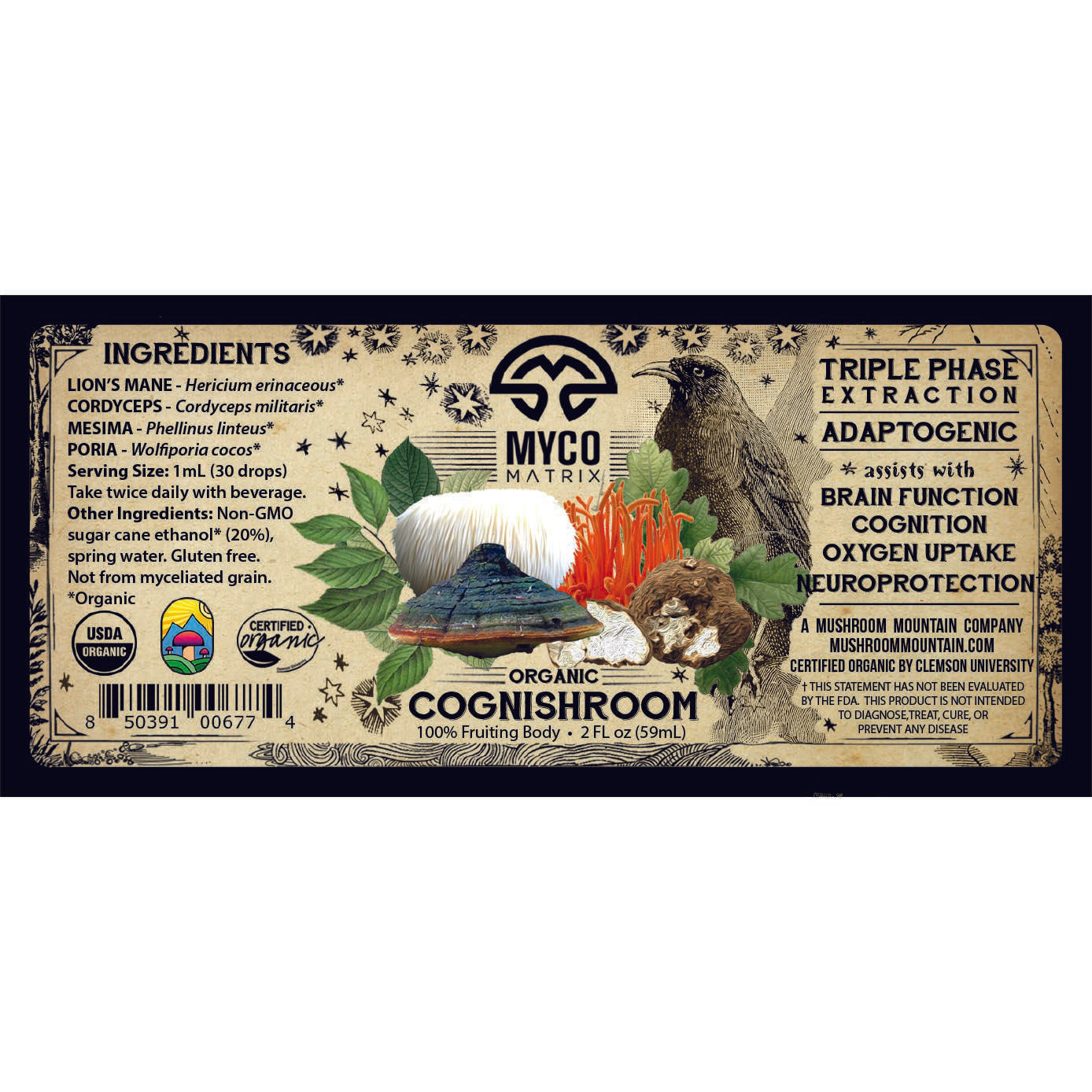 Mycomatrix CogniShroom Adaptogenic Mushroom Extract - Blessings Grow Meadows -