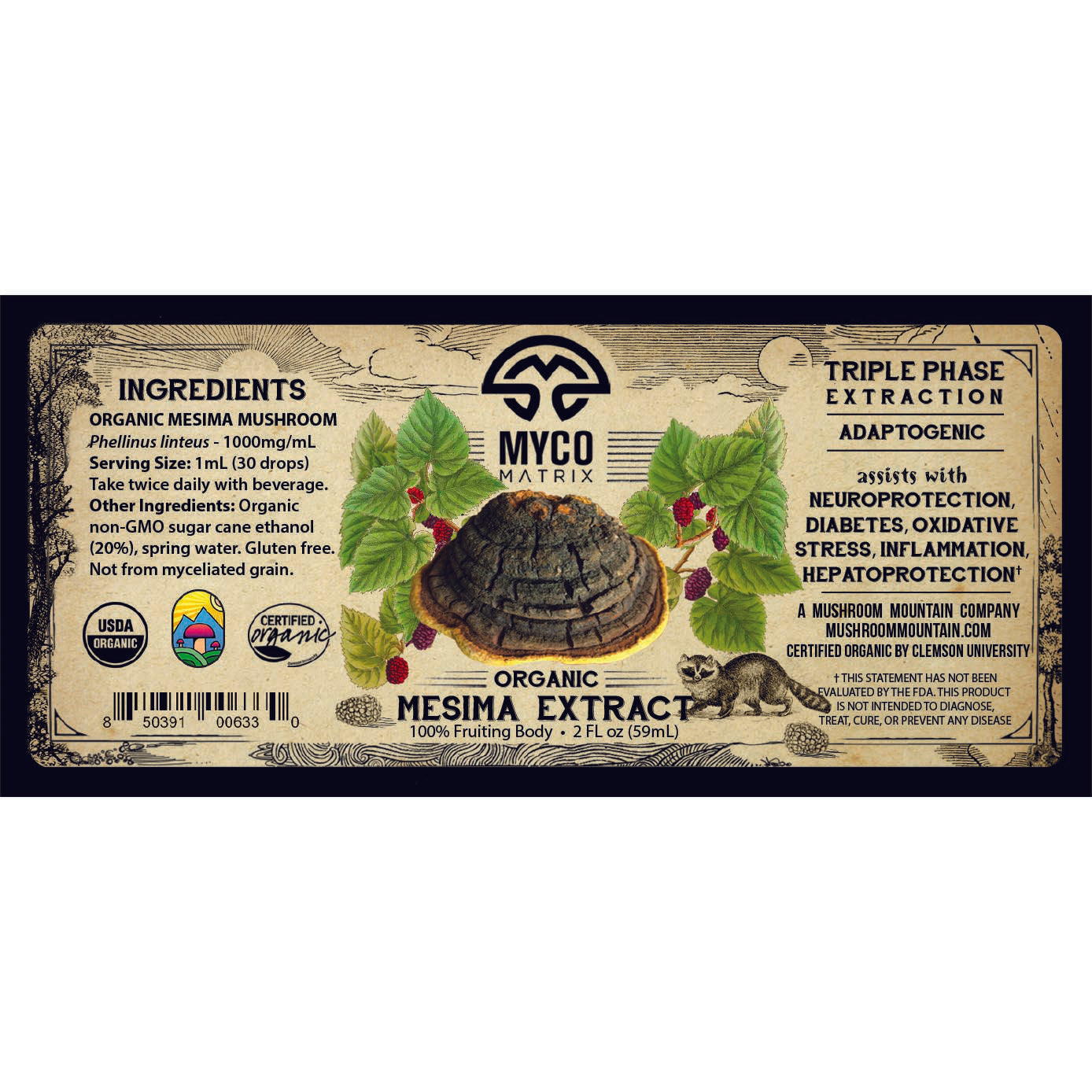 Mycomatrix MESIMA Adaptogenic Mushroom Extract - Blessings Grow Meadows -