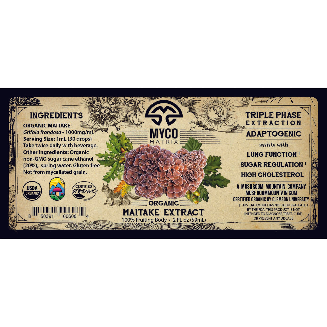 Mycomatrix Maitake Adaptogenic Mushroom Extract - Blessings Grow Meadows -