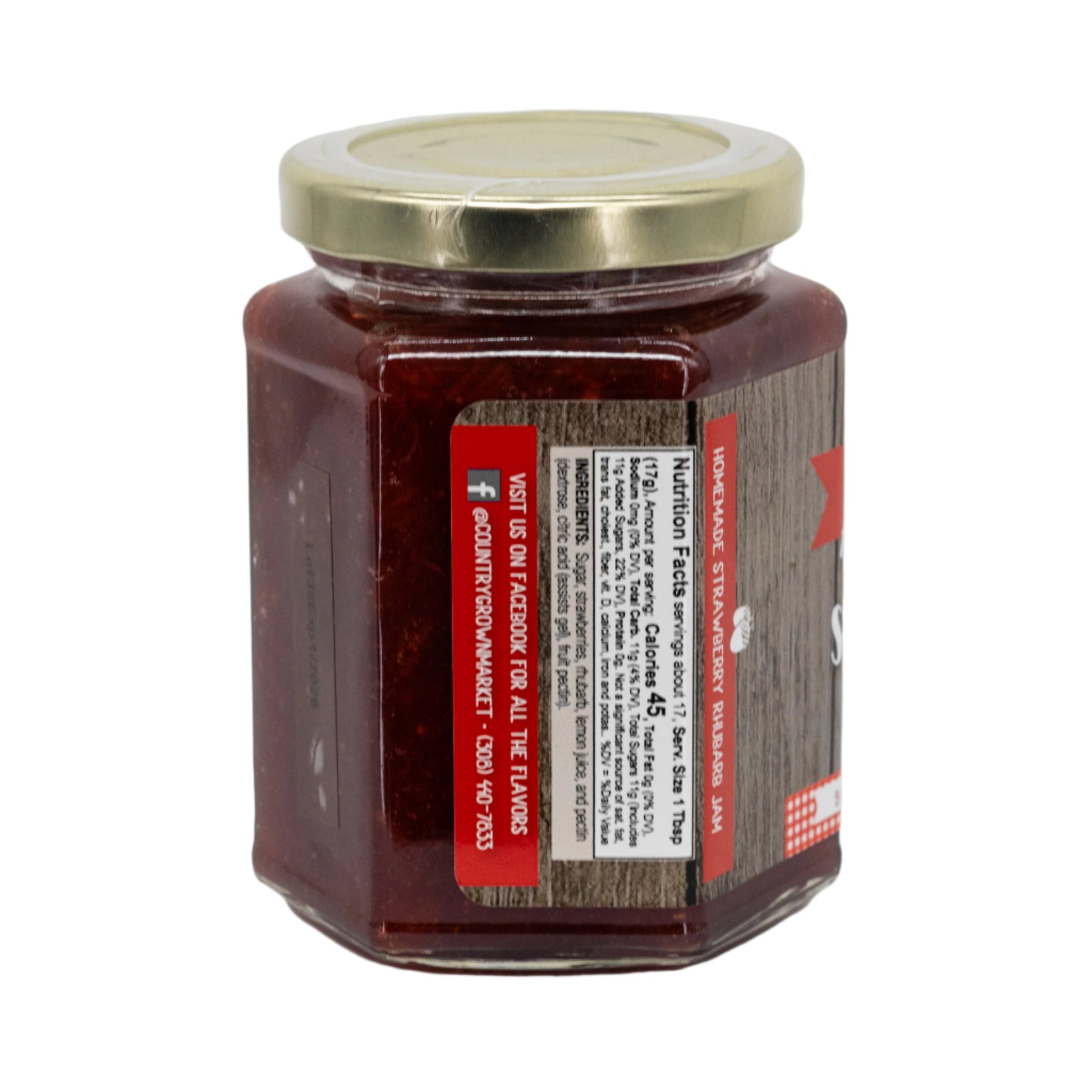 Strawberry Rhubarb Jam | 9 oz | Nutt Family Jams & Jellies - BuyNebraska.com ~ Blessings Grow Meadows
