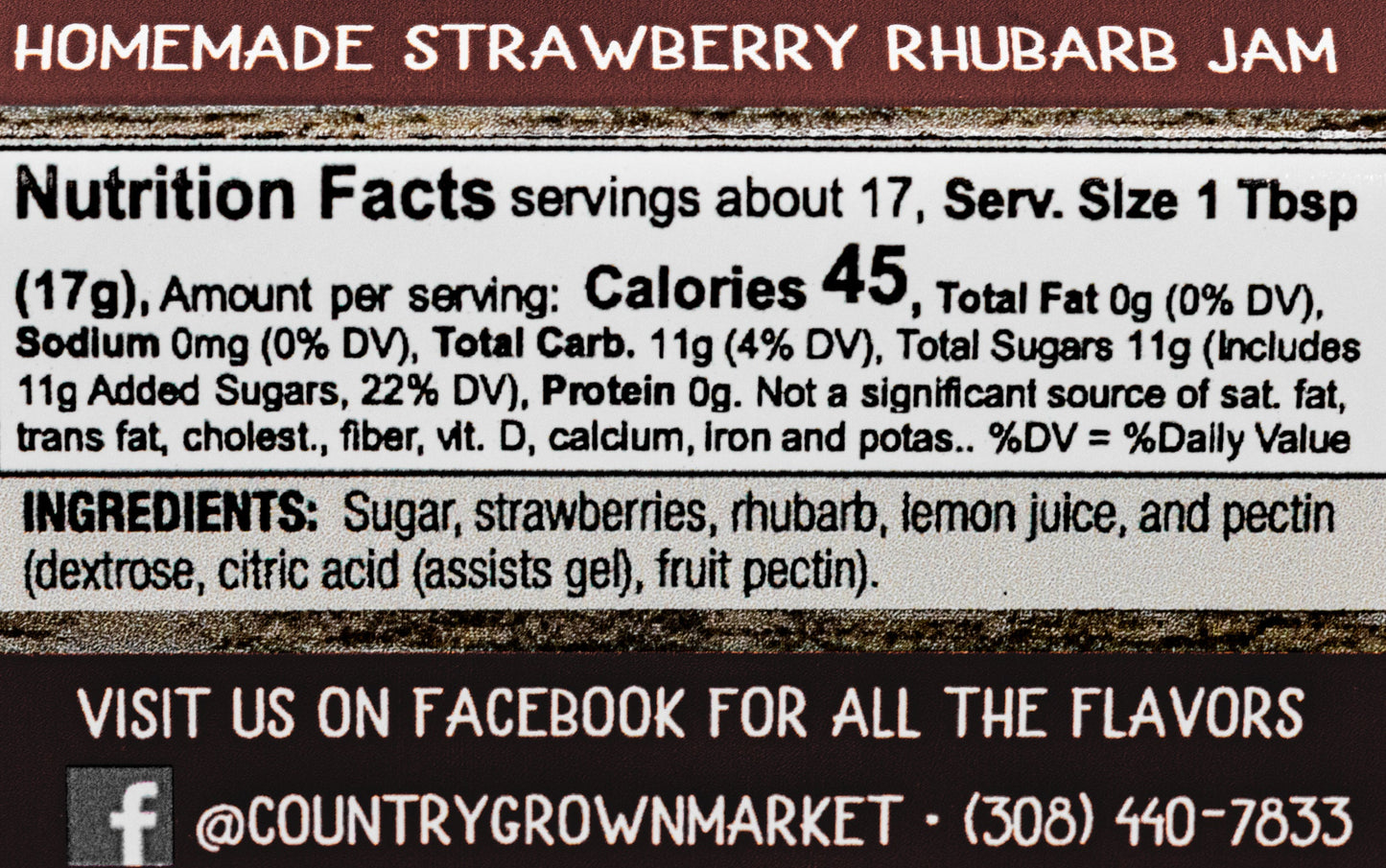 Strawberry Rhubarb Jam | 9 oz | Nutt Family Jams & Jellies - BuyNebraska.com ~ Blessings Grow Meadows