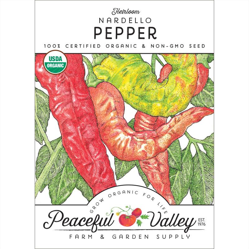 Nardello Sweet Pepper Seeds (Organic) - Blessings Grow Meadows