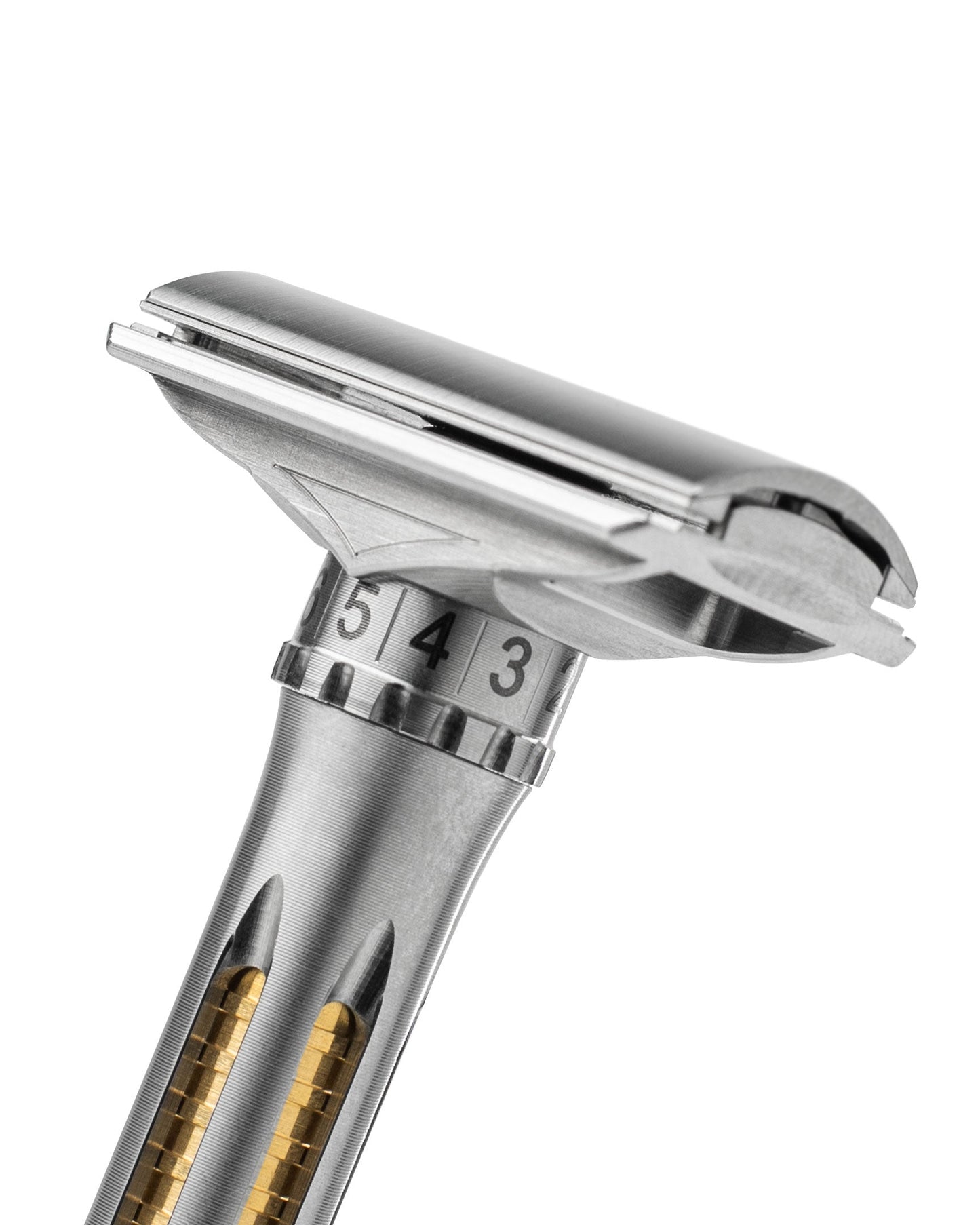 Close-up of the Blackland Razors Osprey razor showcasing its sleek design and craftsmanship.