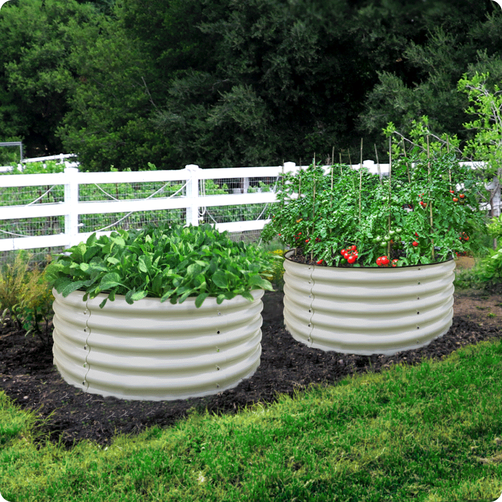 Olle 17" Tall x 42" Round Raised Garden Bed from Blessings Grow Meadows 