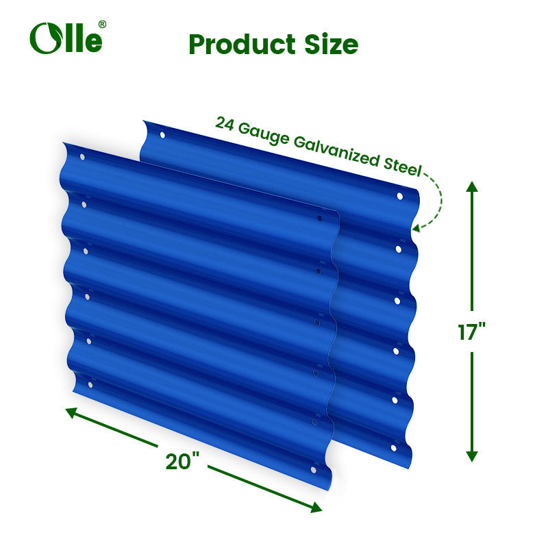 Olle Gardens 17" Tall, 12-in-1 20" Raised Bed Extension Kit